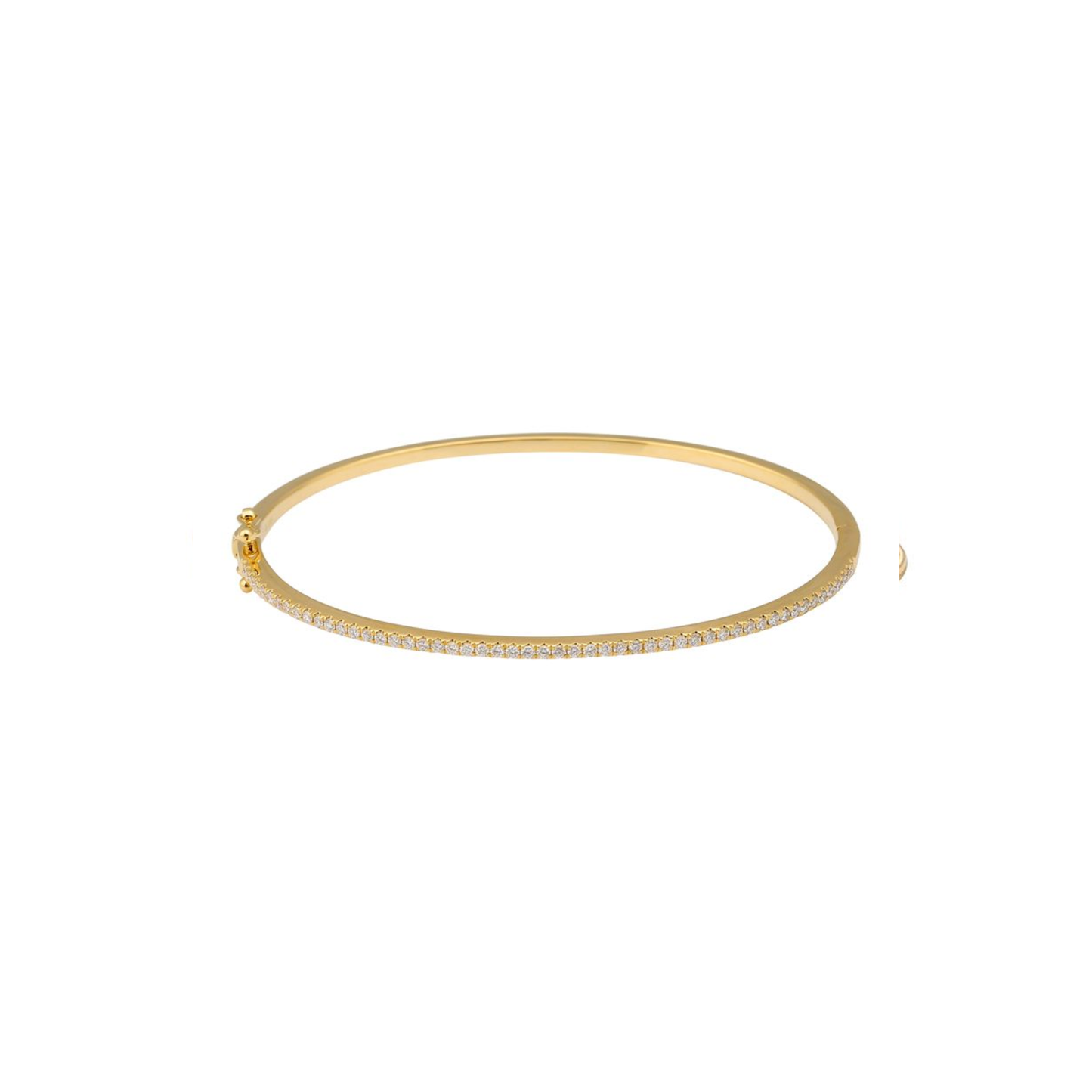 14k Yellow Gold Diamond Bangle