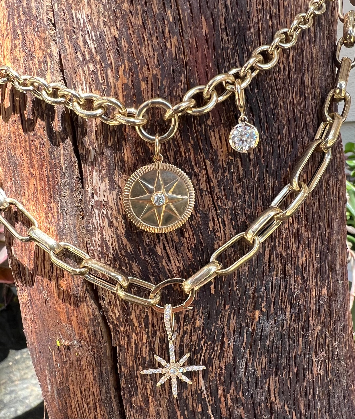 Diamond star pendant