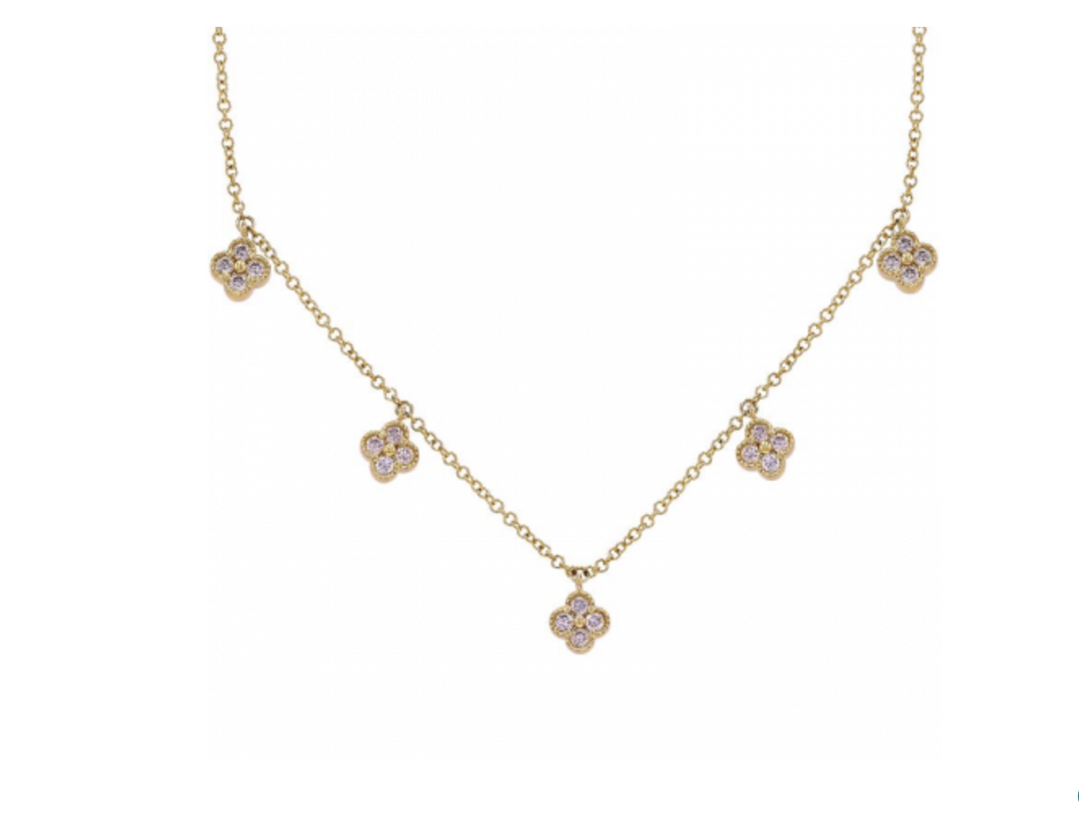 Clover drop necklace