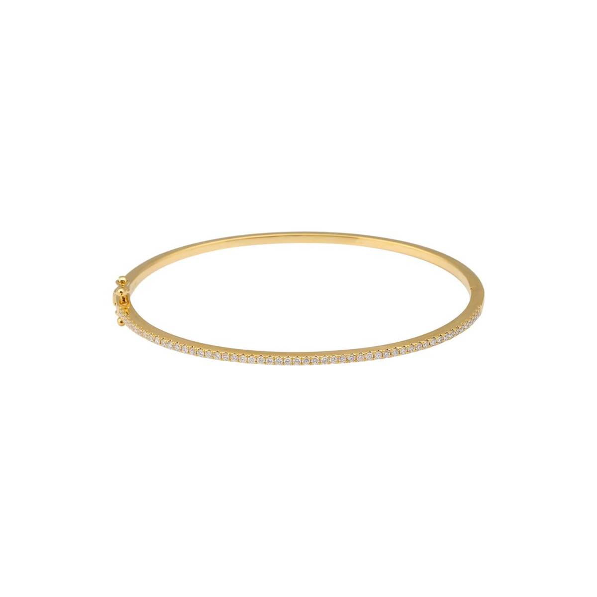 14k Yellow Gold Diamond Bangle