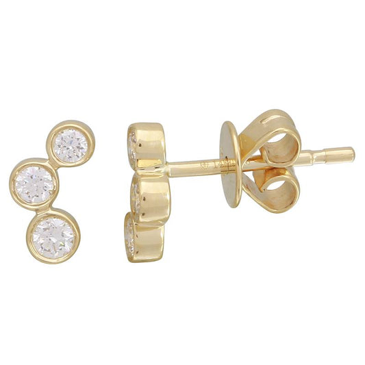 Diamond bezel set stud