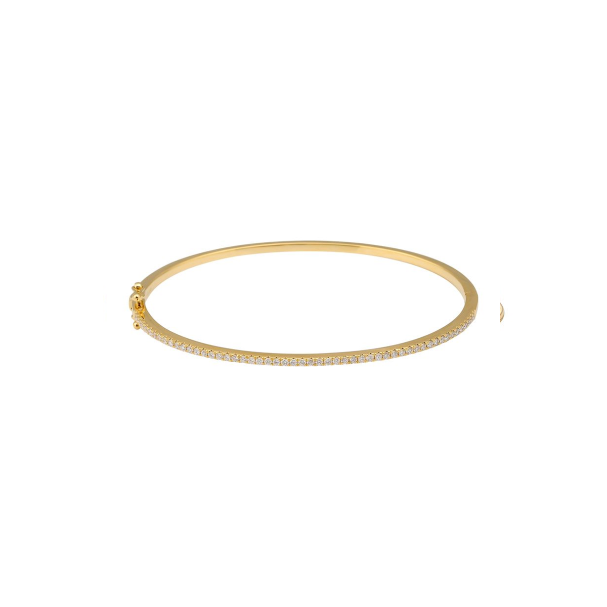 14k Yellow Gold Diamond Bangle