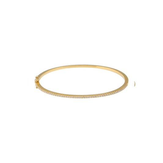 14k Yellow Gold Diamond Bangle