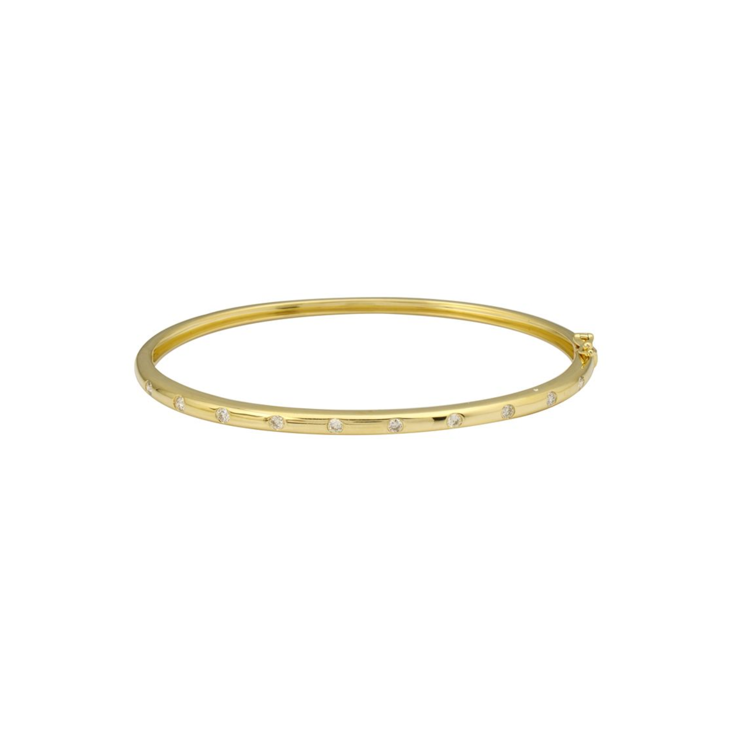 14k Yellow Gold Diamond Bangle