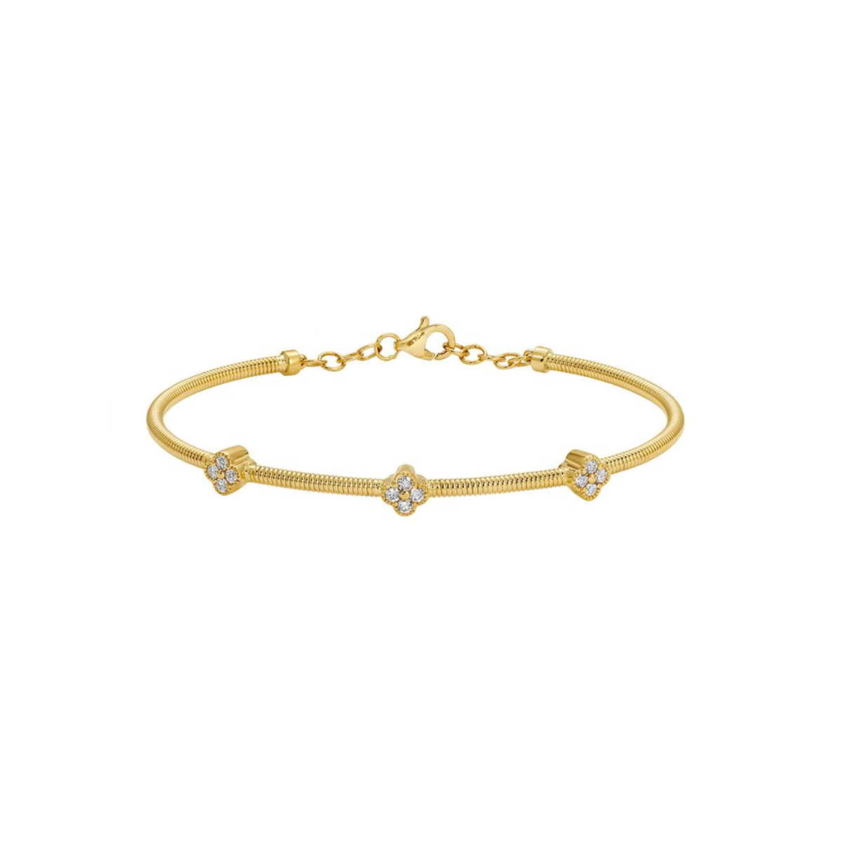 14k Yellow Gold Diamond Bangle