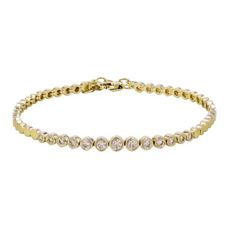 Diamond bezel set tennis bracelet