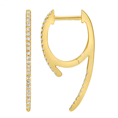 Huggie threader earring