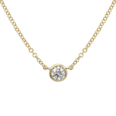 Bezel set diamond pendant