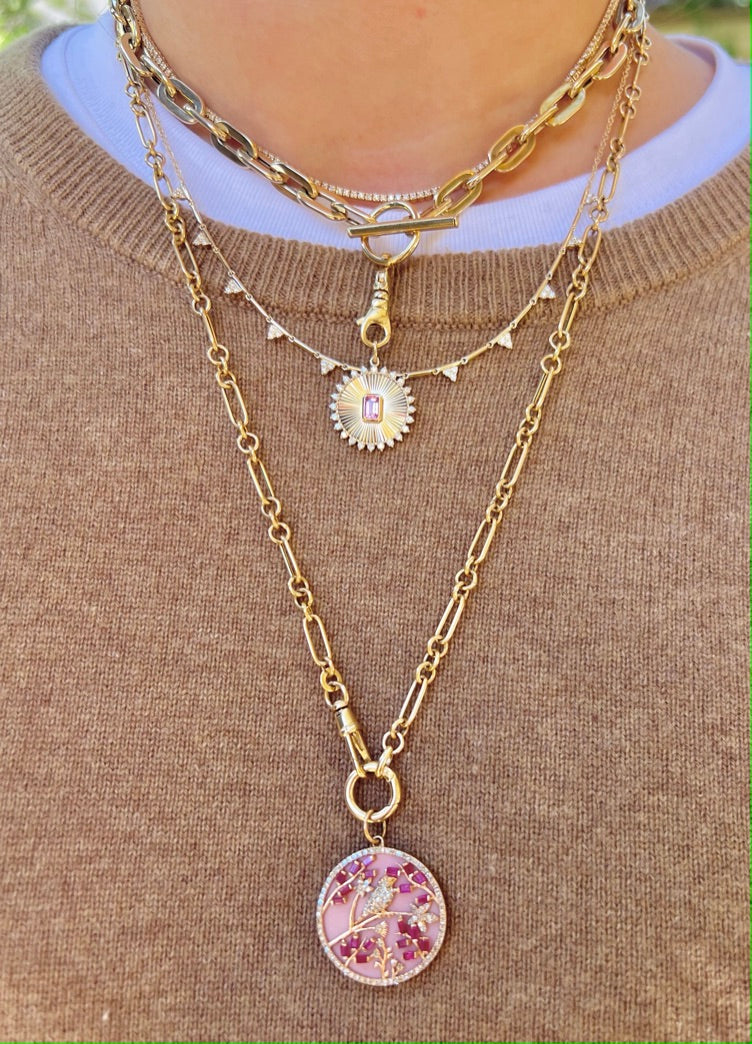 Pink sapphire pendant