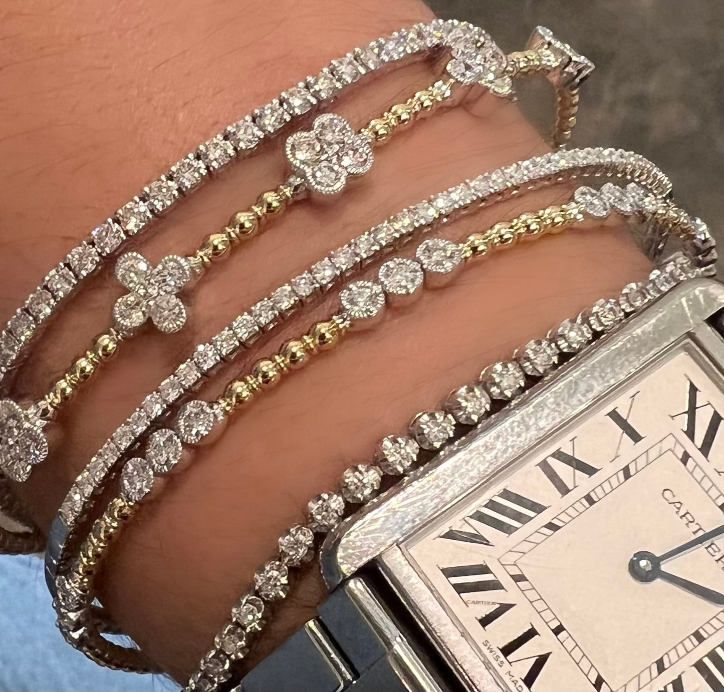 White gold diamond tennis bracelet