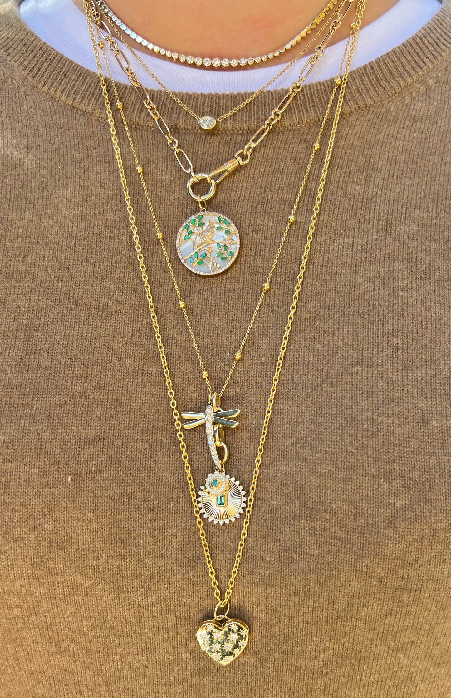 Sparkle heart locket pendant