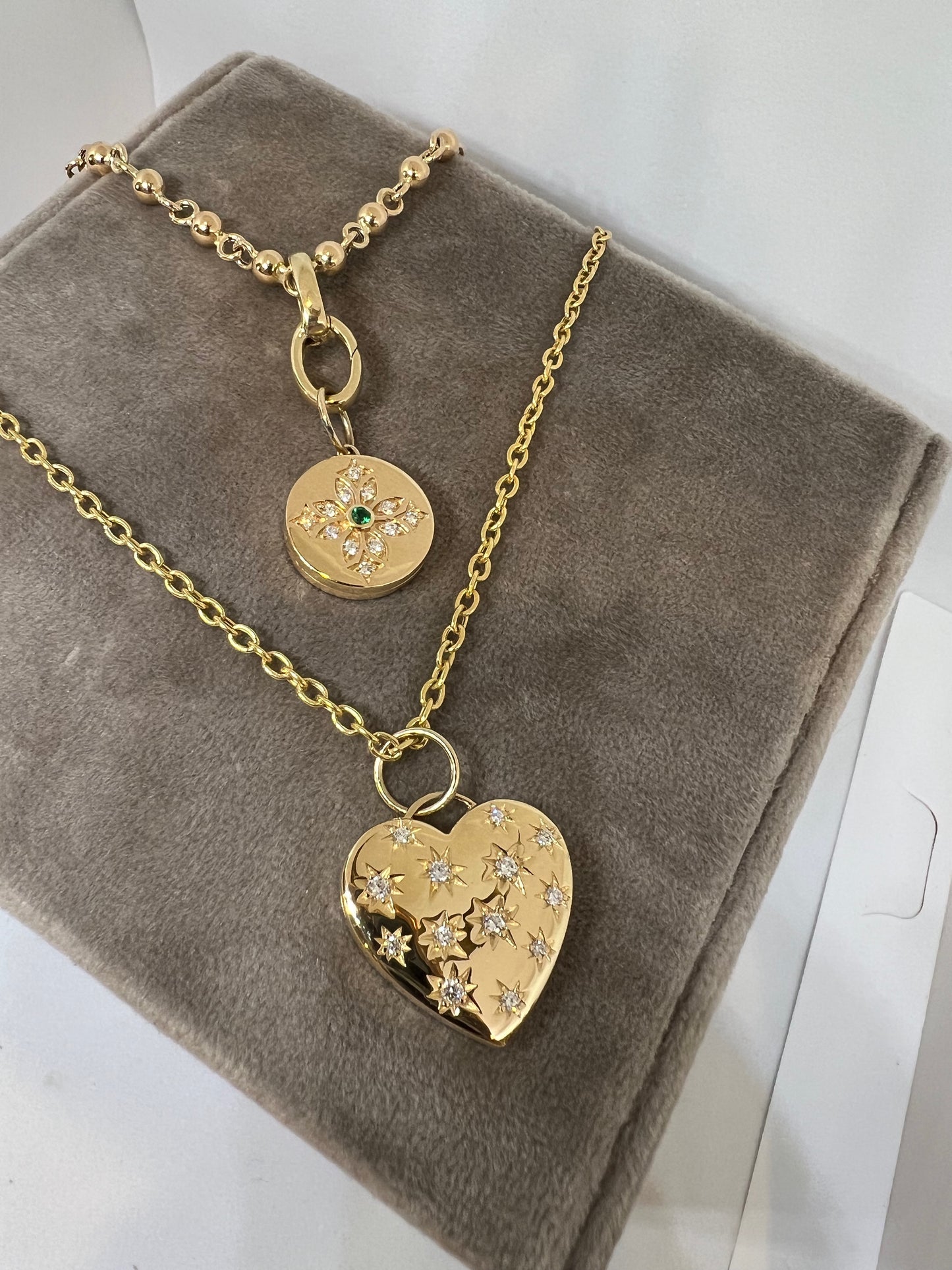 Sparkle heart locket pendant