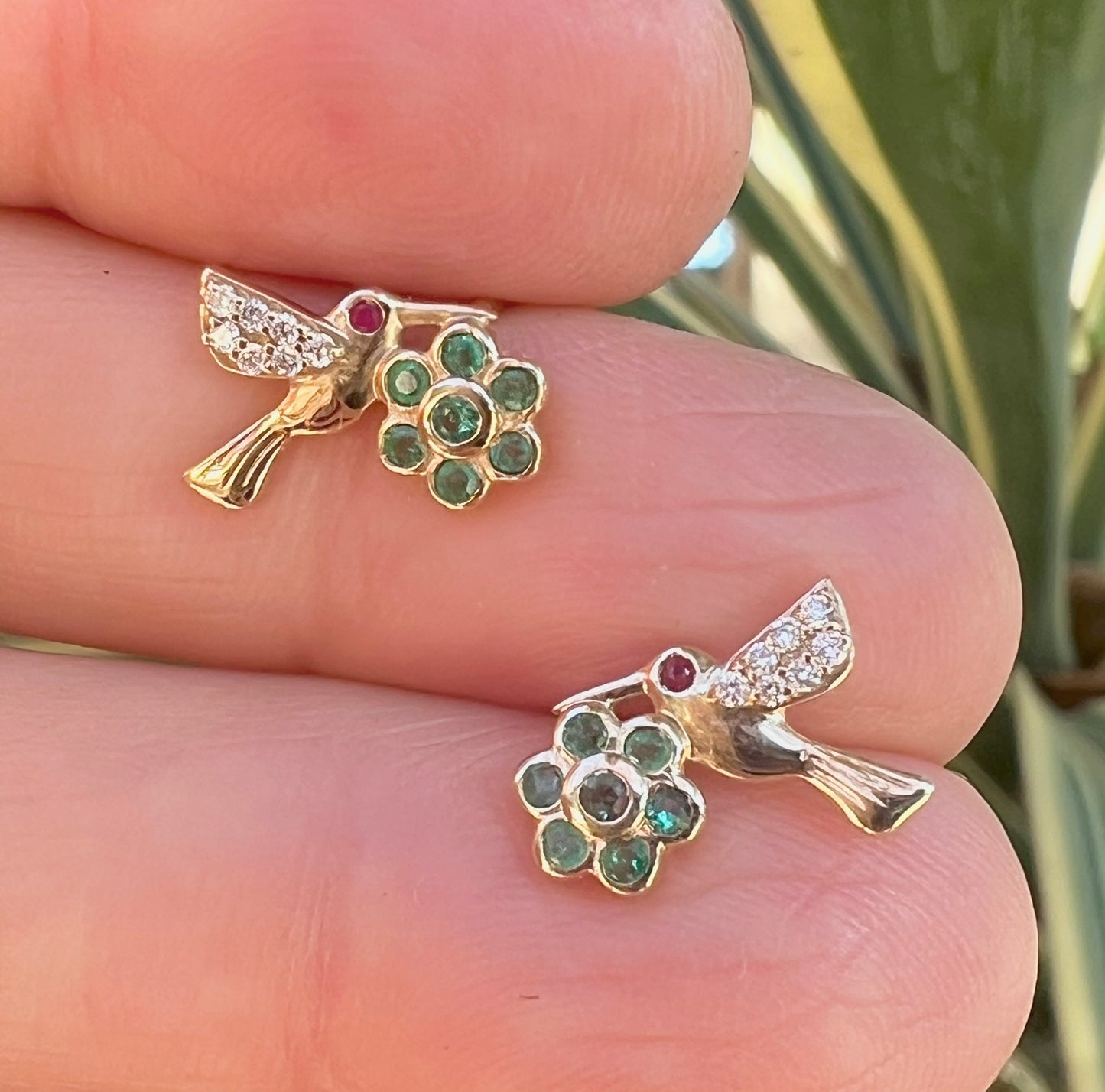 Hummingbird studs