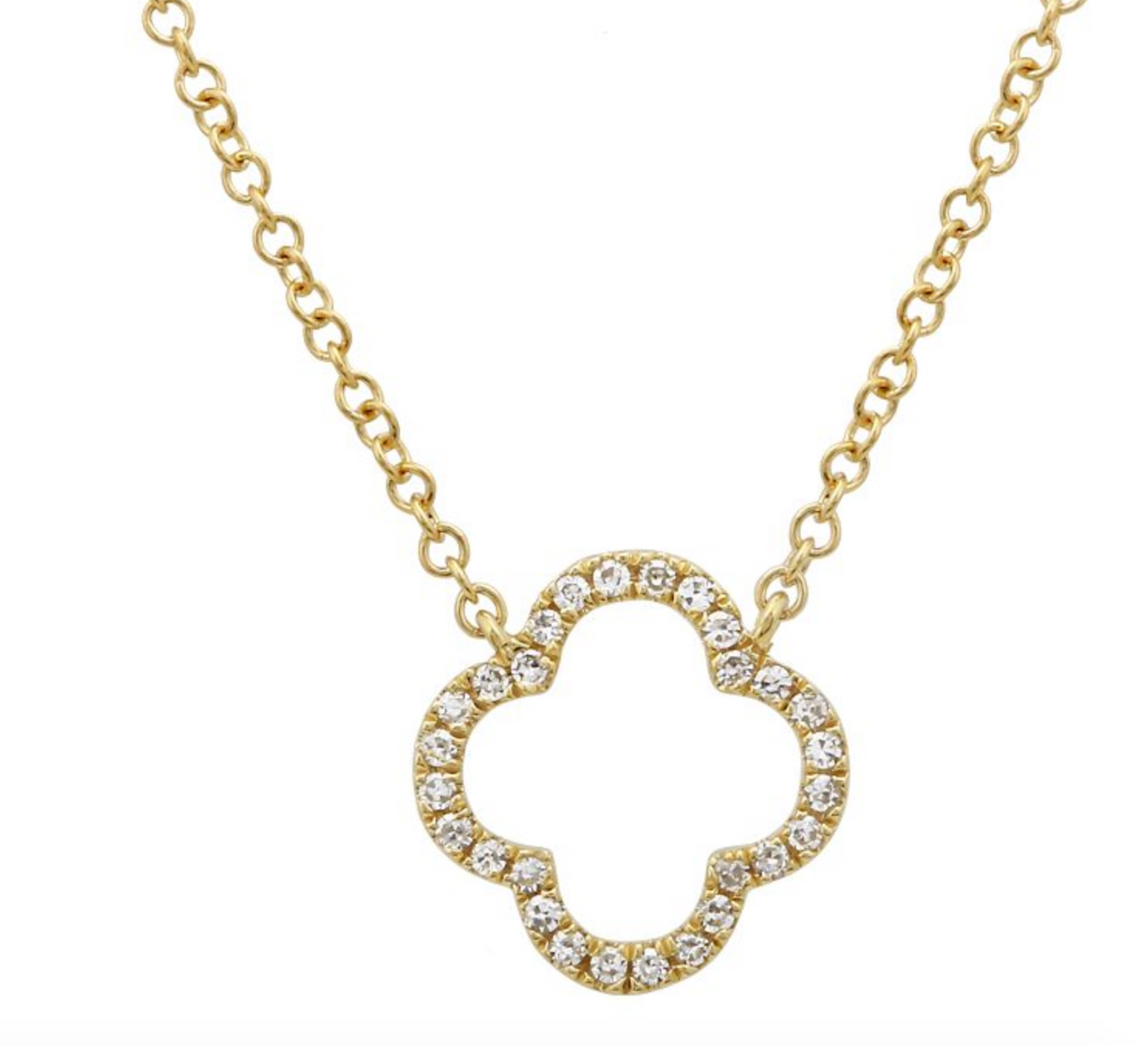 Diamond clover necklace