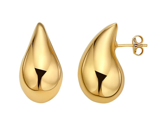 14K gold medium tear drop earring