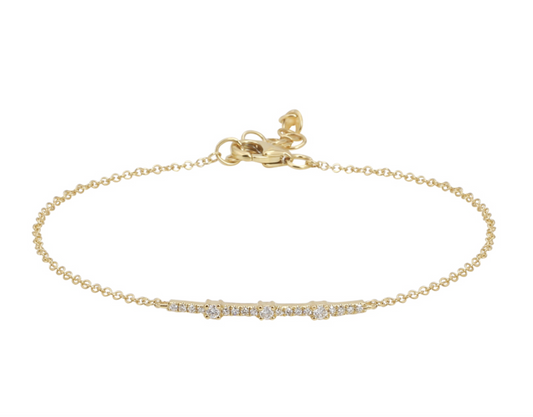 Diamond bar bracelet