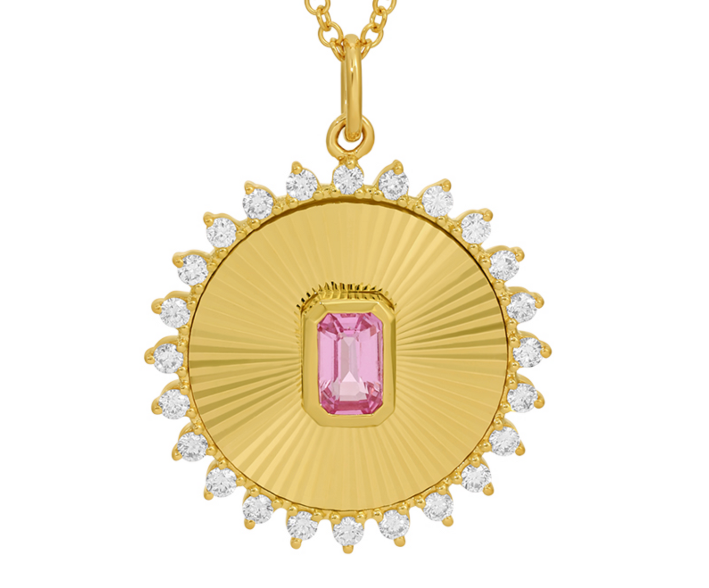 Pink sapphire pendant