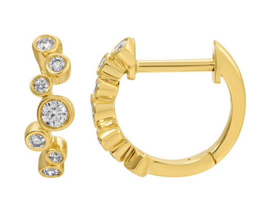 Dancing diamond huggies