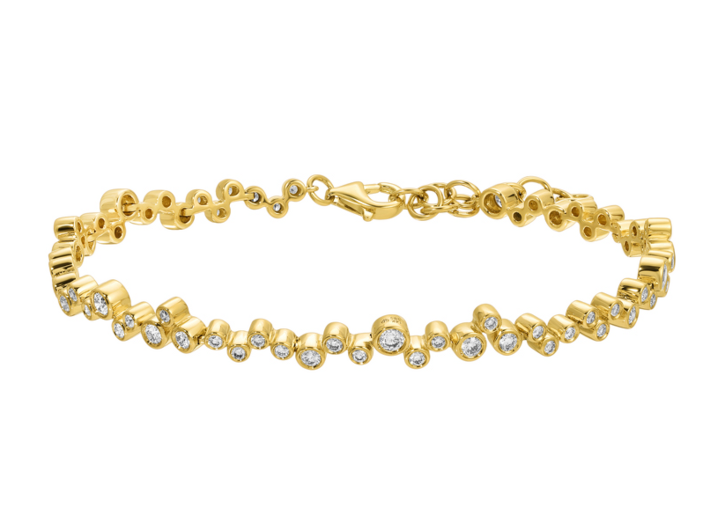 Dancing diamond tennis bracelet