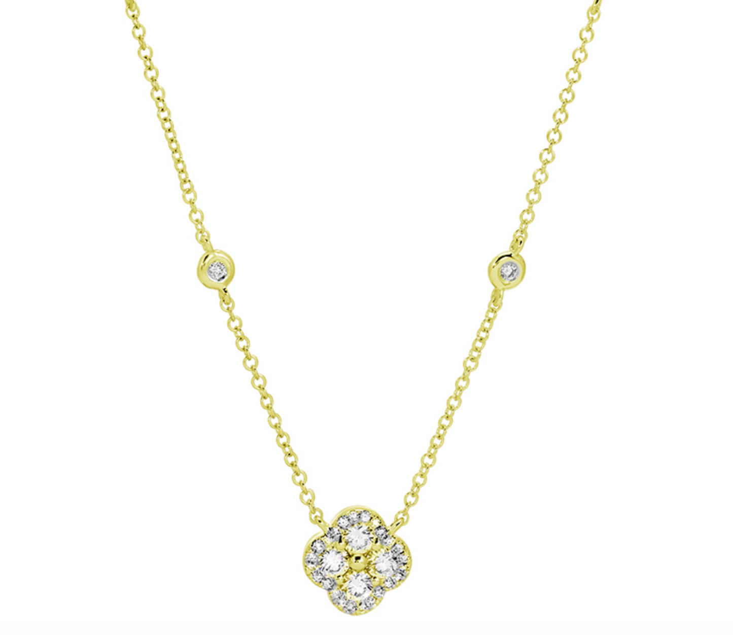 Clover diamond necklace
