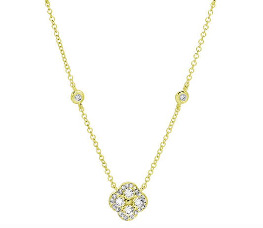 Clover diamond necklace