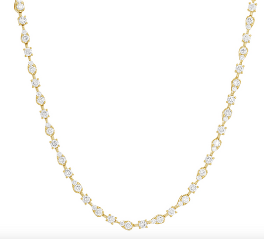 Diamond tennis necklace