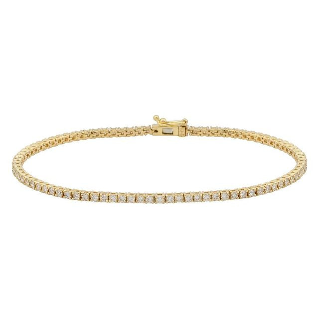 Gold diamond tennis bracelet