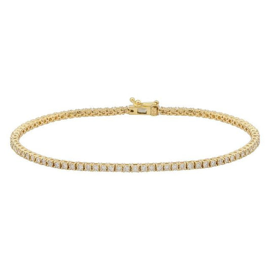 Gold diamond tennis bracelet