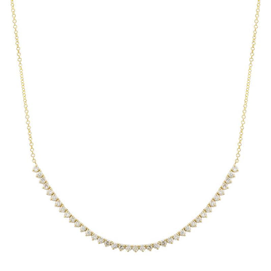 Diamond tenis necklace with chain.