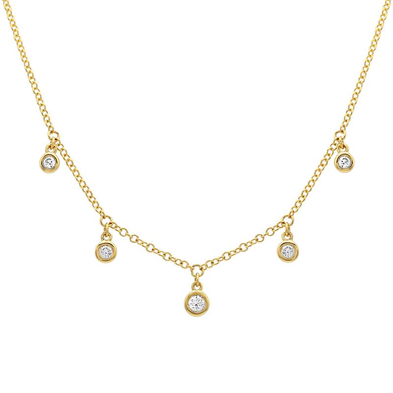 Diamond bezel set necklace