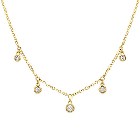 Diamond bezel set necklace