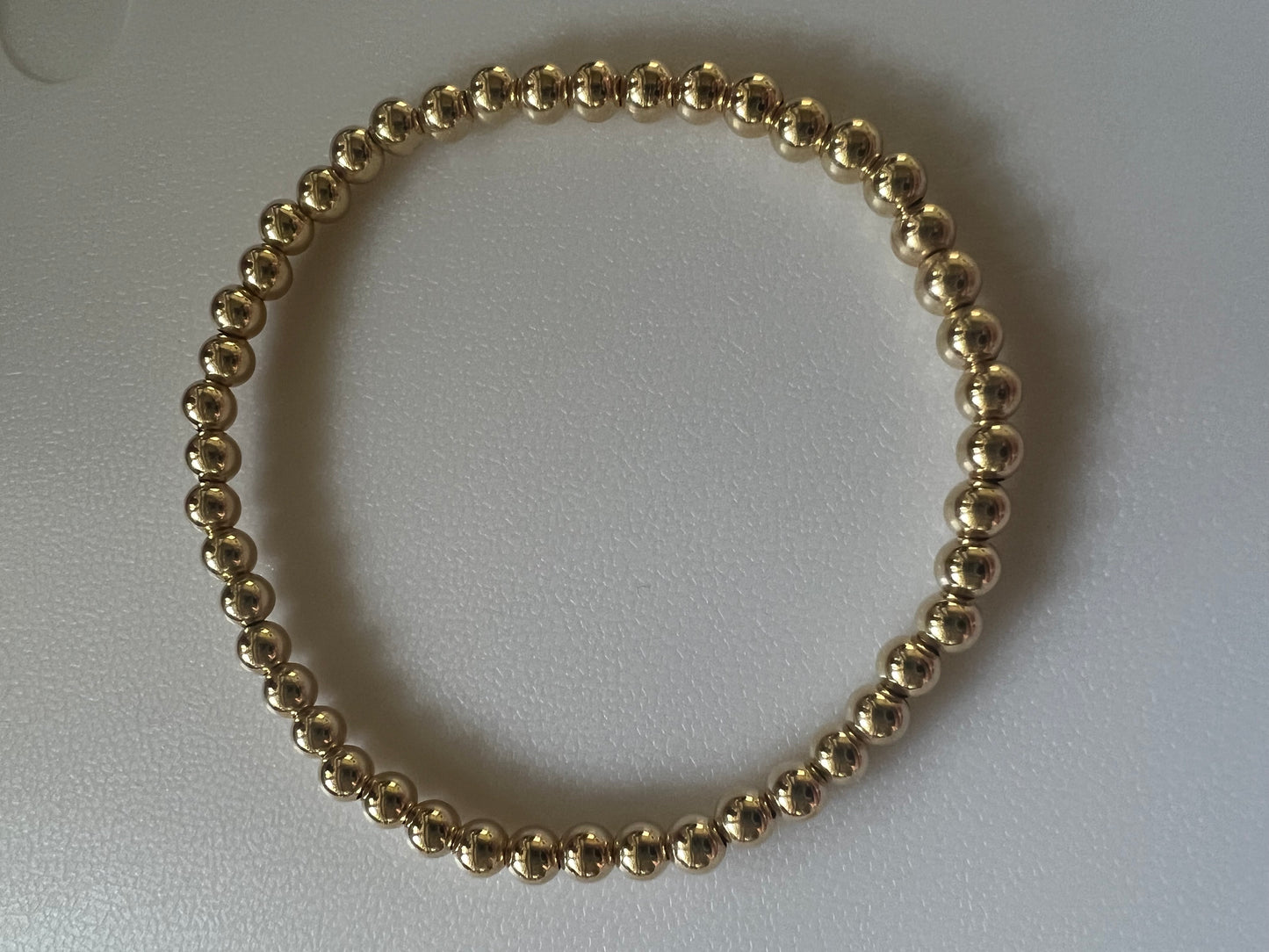 Gold filled stretch bead bracelet