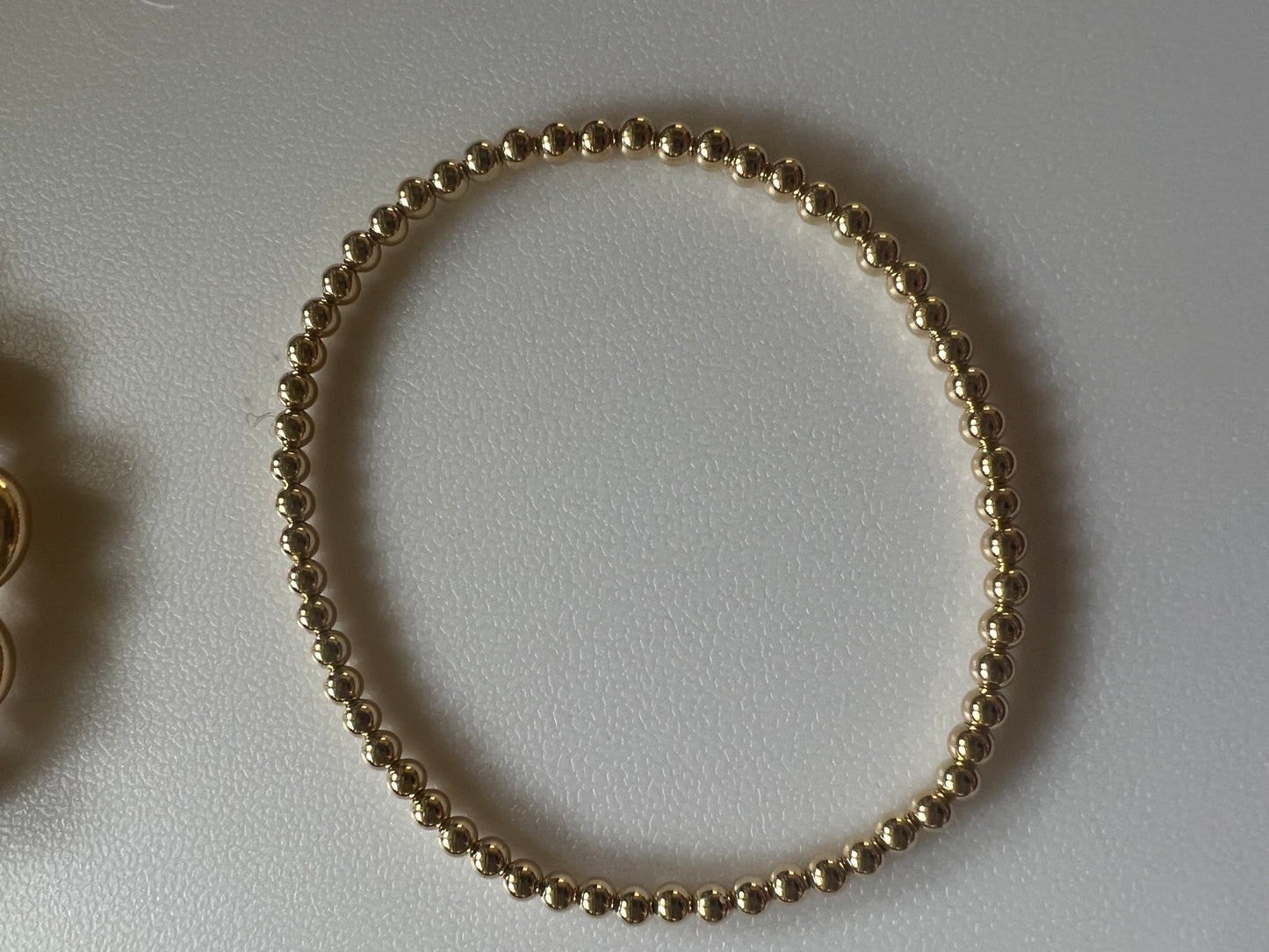 Gold filled stretch bead bracelet