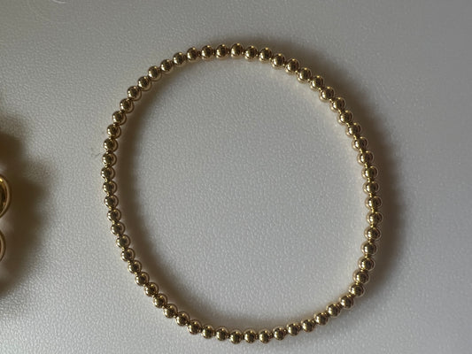 Gold filled stretch bead bracelet