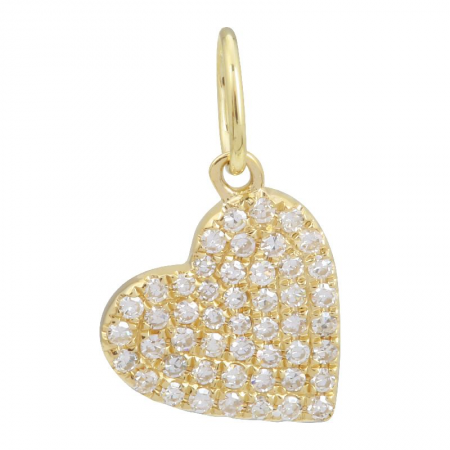 Pave Heart Charm