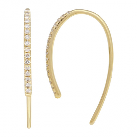 Diamond threader earrings