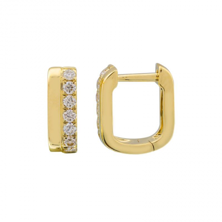 Diamond huggie earrings