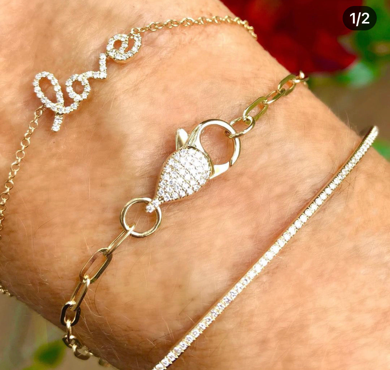 Diamond love bracelet