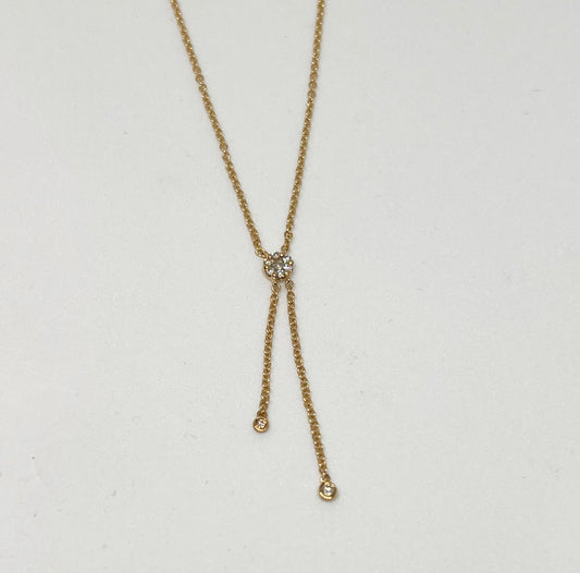 Gold and diamond lariat