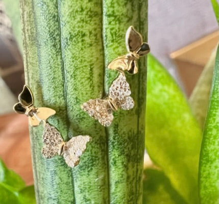 Butterfly stud earring